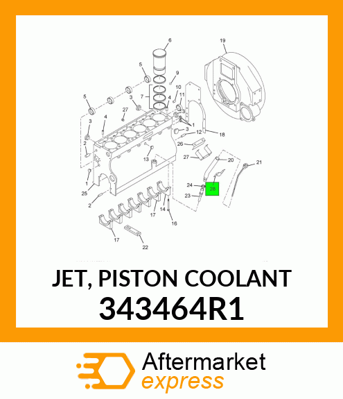 JET, PISTON COOLANT 343464R1