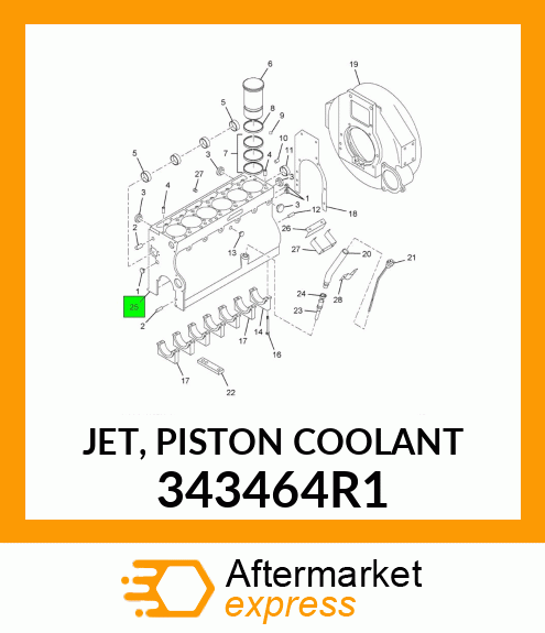 JET, PISTON COOLANT 343464R1