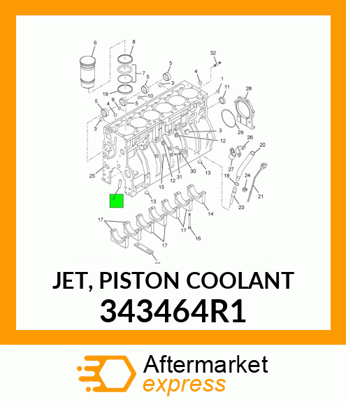 JET, PISTON COOLANT 343464R1