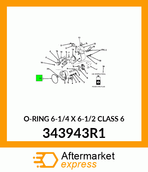 O-RING 6-1/4 X 6-1/2 CLASS 6 343943R1