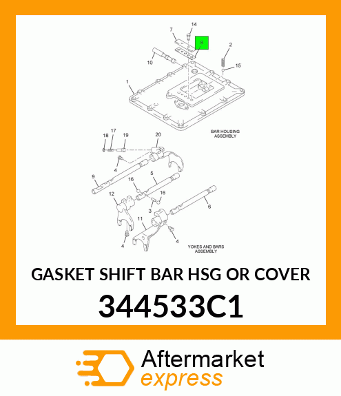 GASKET SHIFT BAR HSG OR COVER 344533C1