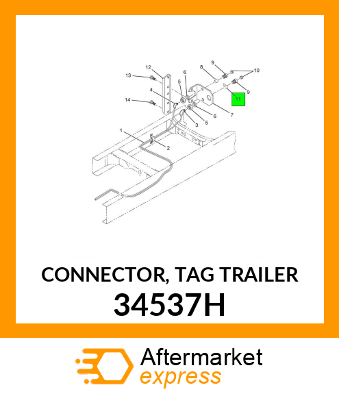 CONNECTOR, TAG TRAILER 34537H