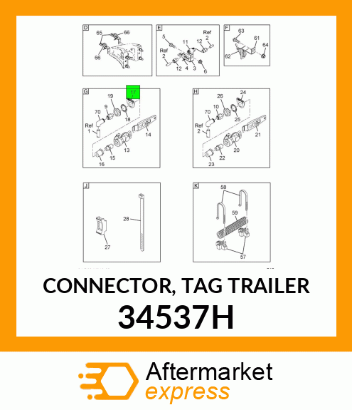 CONNECTOR, TAG TRAILER 34537H