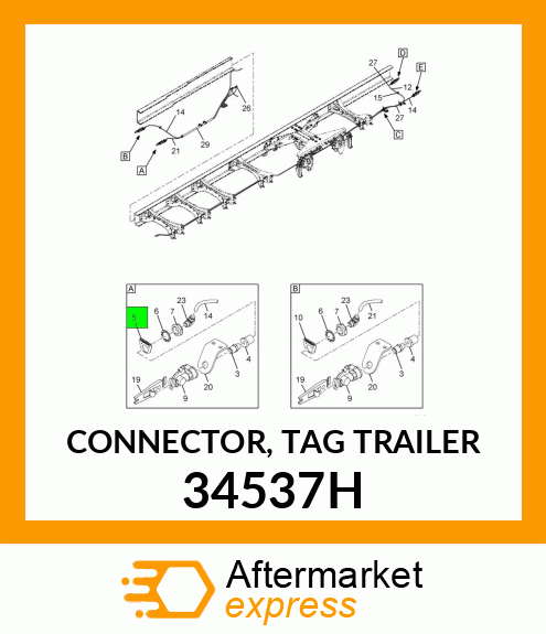 CONNECTOR, TAG TRAILER 34537H