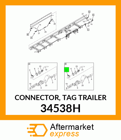 CONNECTOR, TAG TRAILER 34538H