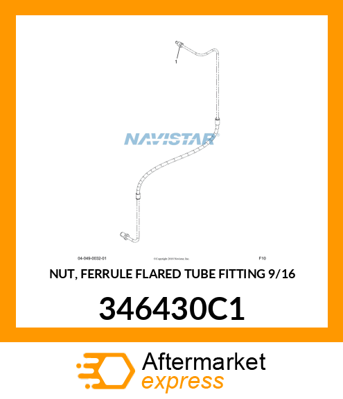 NUT, FERRULE FLARED TUBE FITTING 9/16" 346430C1