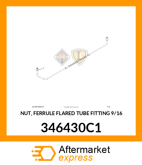 NUT, FERRULE FLARED TUBE FITTING 9/16" 346430C1