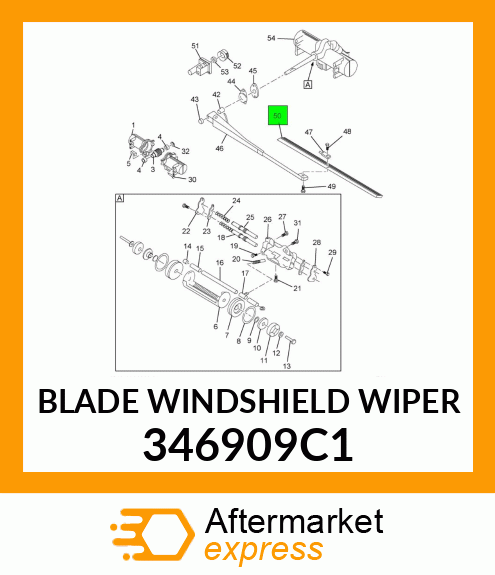 BLADE WINDSHIELD WIPER 346909C1