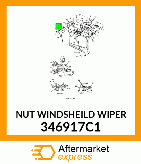 NUT WINDSHEILD WIPER 346917C1