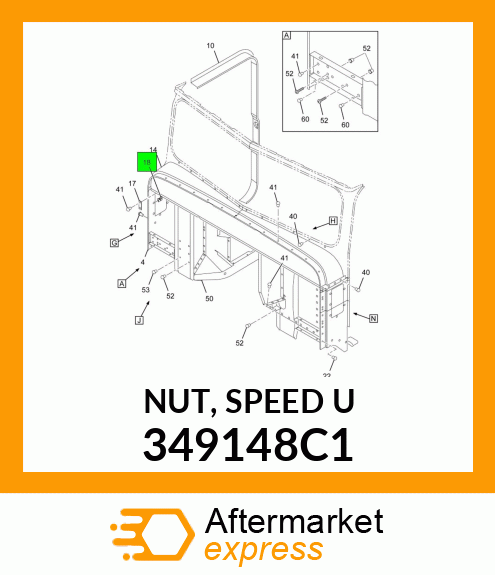 NUT, SPEED "U" 349148C1