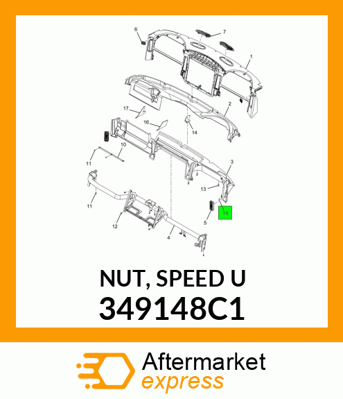 NUT, SPEED "U" 349148C1