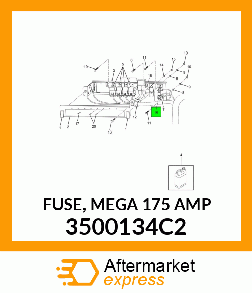 FUSE, MEGA 175 AMP 3500134C2