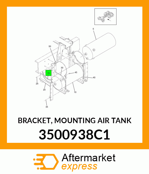 BRACKET, MOUNTING AIR TANK 3500938C1