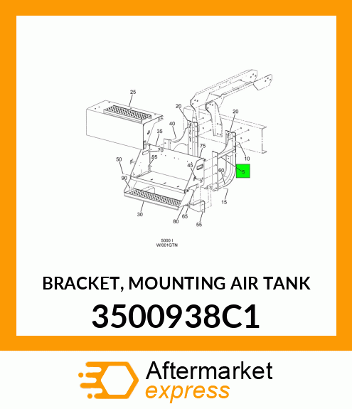 BRACKET, MOUNTING AIR TANK 3500938C1