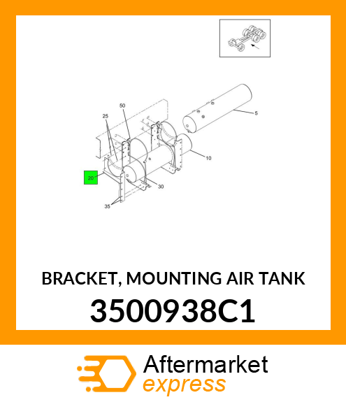 BRACKET, MOUNTING AIR TANK 3500938C1