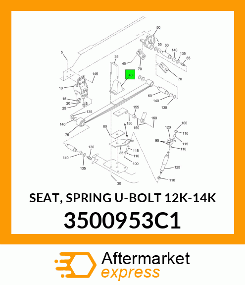 SEAT, SPRING U-BOLT 12K-14K 3500953C1