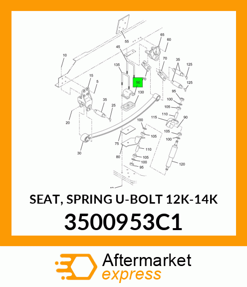 SEAT, SPRING U-BOLT 12K-14K 3500953C1