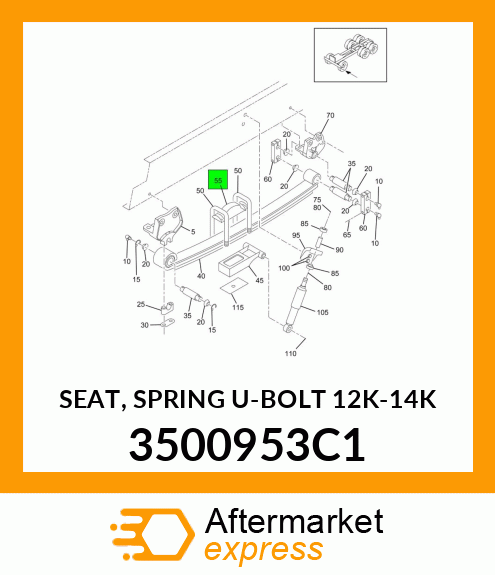 SEAT, SPRING U-BOLT 12K-14K 3500953C1