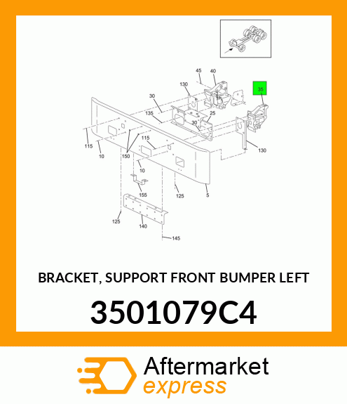 BRACKET, SUPPORT FRONT BUMPER LEFT 3501079C4