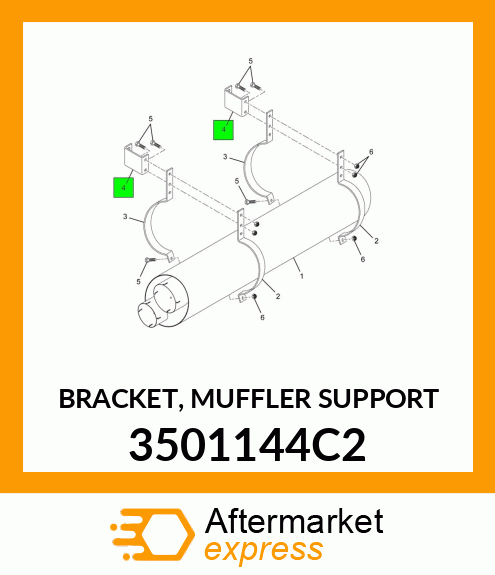 BRACKET, MUFFLER SUPPORT 3501144C2