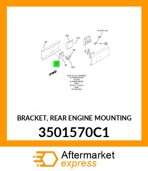 BRACKET, REAR ENGINE MOUNTING 3501570C1