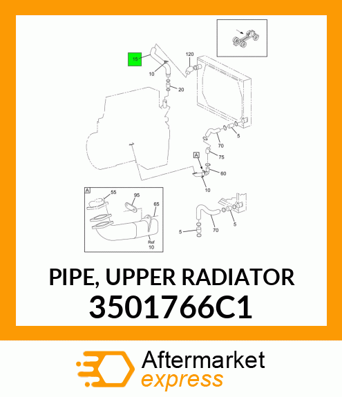 PIPE, UPPER RADIATOR 3501766C1