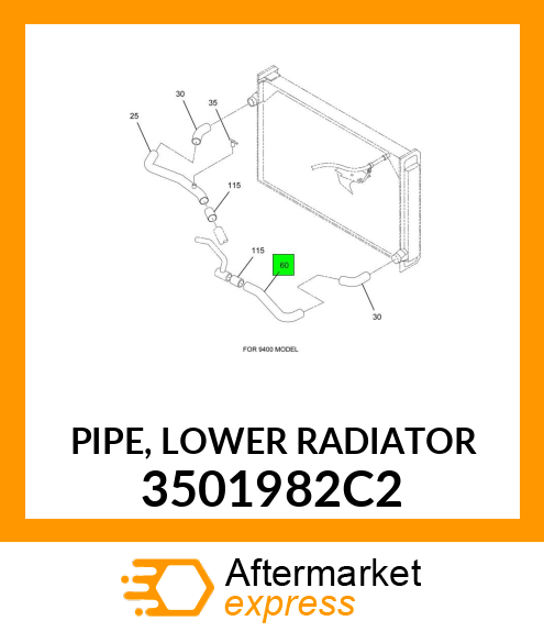 PIPE, LOWER RADIATOR 3501982C2