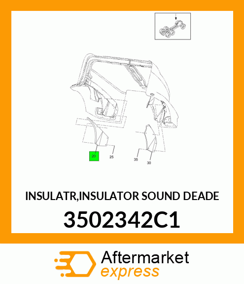 INSULATR,INSULATOR SOUND DEADE 3502342C1