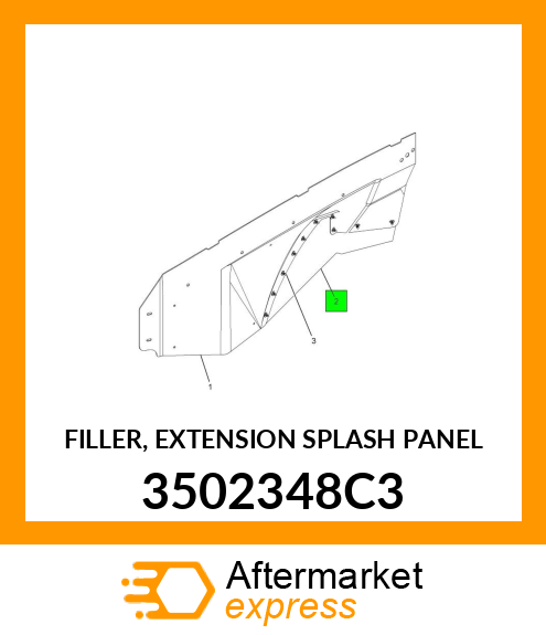 FILLER, EXTENSION SPLASH PANEL 3502348C3