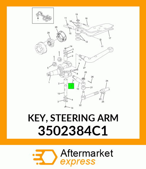 KEY, STEERING ARM 3502384C1