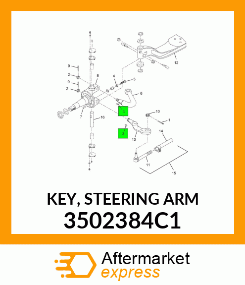 KEY, STEERING ARM 3502384C1