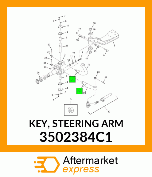 KEY, STEERING ARM 3502384C1