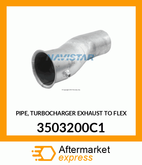 PIPE, TURBOCHARGER EXHAUST TO FLEX 3503200C1