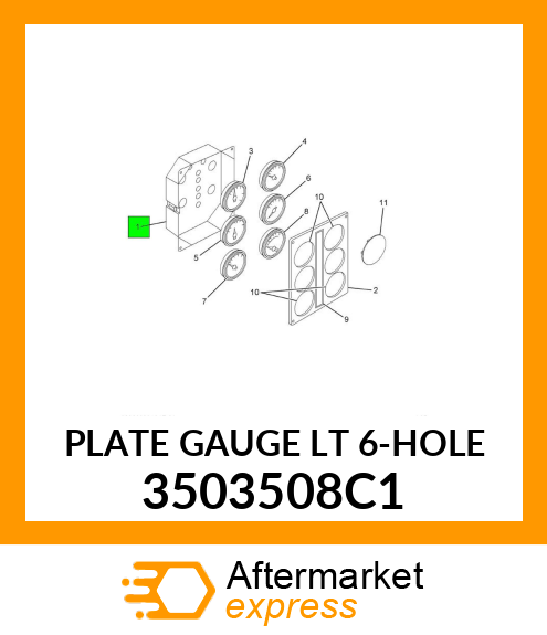 PLATE GAUGE LT 6-HOLE 3503508C1