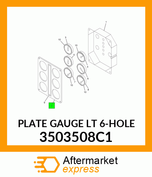 PLATE GAUGE LT 6-HOLE 3503508C1