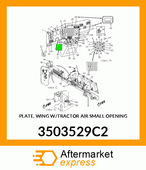 PLATE, WING W/TRACTOR AIR SMALL OPENING 3503529C2