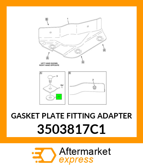 GASKET PLATE FITTING ADAPTER 3503817C1