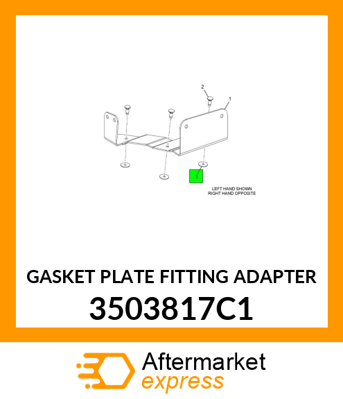GASKET PLATE FITTING ADAPTER 3503817C1