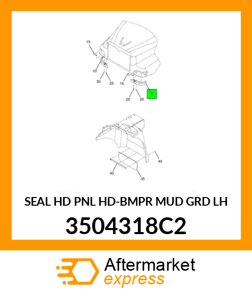 SEAL HD PNL HD-BMPR MUD GRD LH 3504318C2