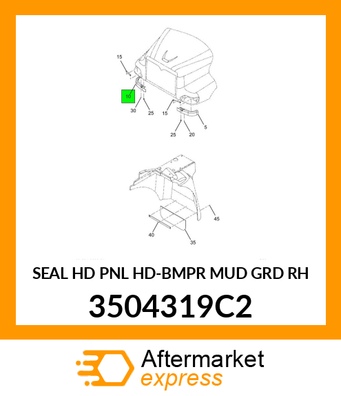 SEAL HD PNL HD-BMPR MUD GRD RH 3504319C2