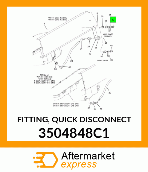 FITTING, QUICK DISCONNECT 3504848C1