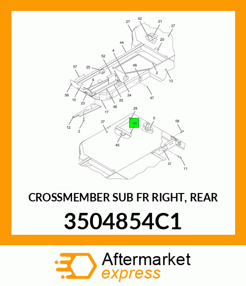 CROSSMEMBER SUB FR RIGHT, REAR 3504854C1