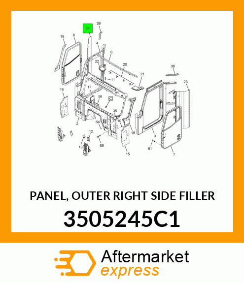 PANEL, OUTER RIGHT SIDE FILLER 3505245C1