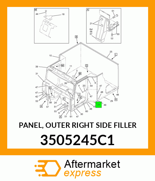 PANEL, OUTER RIGHT SIDE FILLER 3505245C1