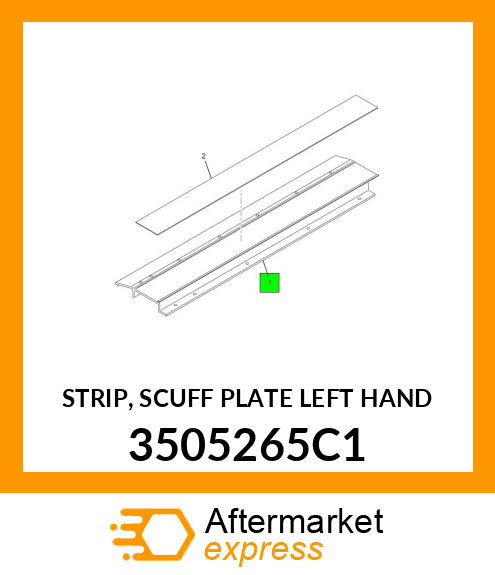 STRIP, SCUFF PLATE LEFT HAND 3505265C1