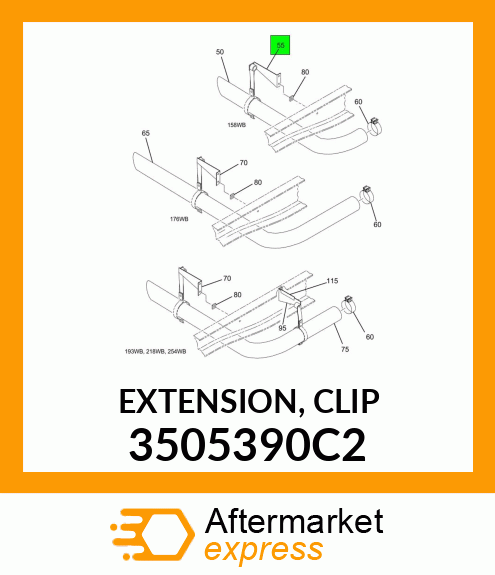 EXTENSION, CLIP 3505390C2