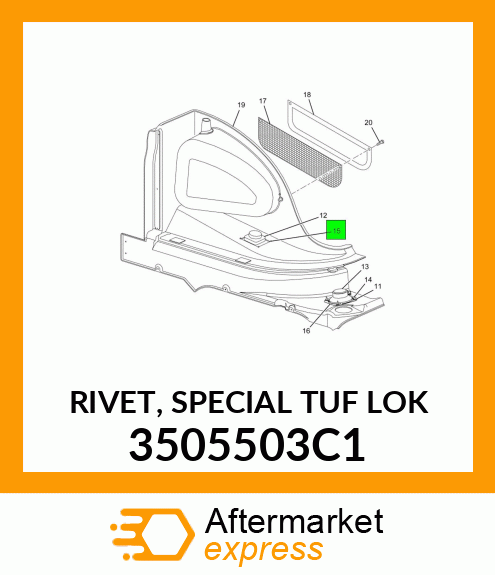 RIVET, SPECIAL TUF LOK 3505503C1