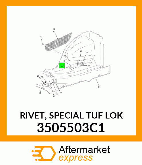 RIVET, SPECIAL TUF LOK 3505503C1