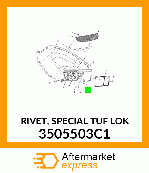 RIVET, SPECIAL TUF LOK 3505503C1