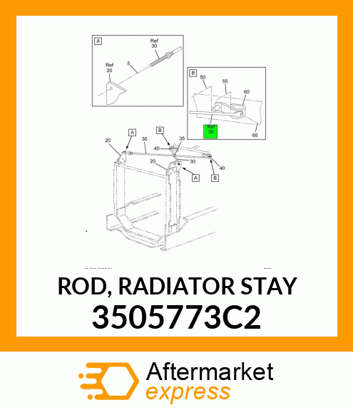 ROD, RADIATOR STAY 3505773C2